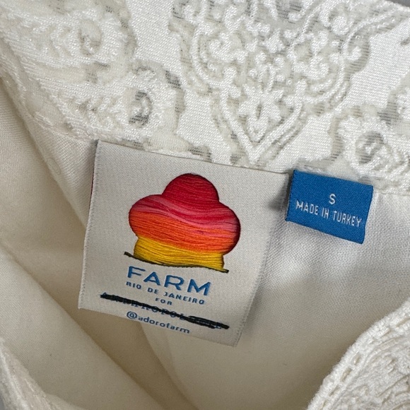 FARM Rio Anthropologie White Lace Midi Skirt - Picture 2 of 11